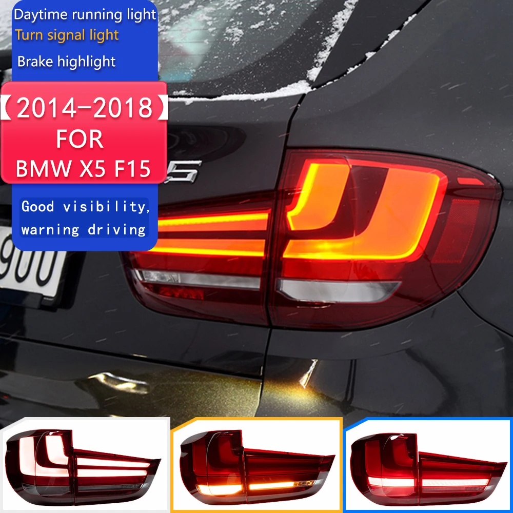

Стайлинг автомобиля для BMW X5 F15 светодиодный задний фонарь 2014-2018 F15 задний противотуманный тормозной указатель поворота автомобильные аксессуары