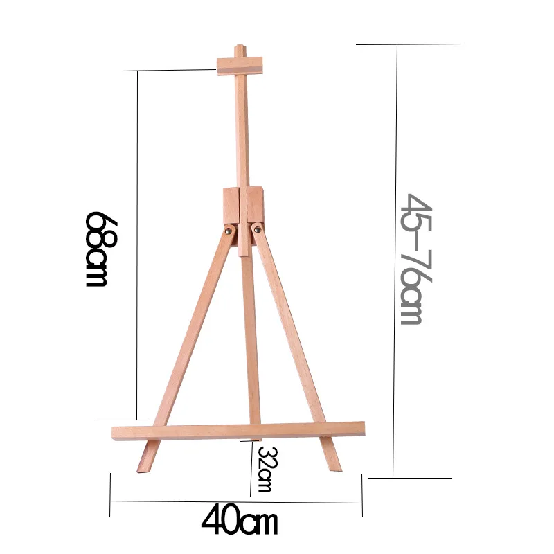 Desktop easel wooden folding oil painting bracket type portable desktop display stand wood