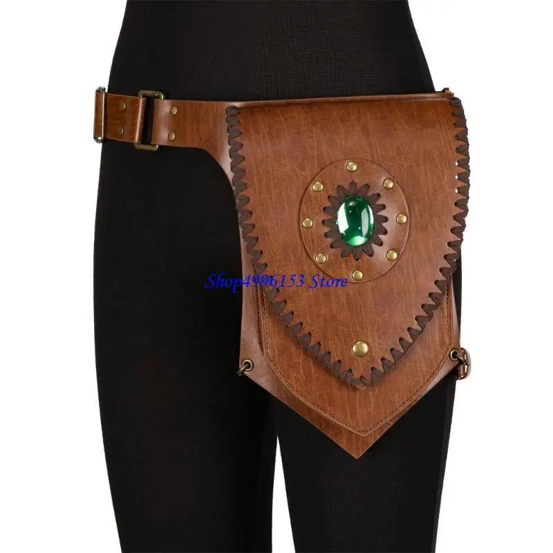 

Q0KE Medieval Waist Belt Drop Leg Bag Steampunk Thigh Bag Waist Hip Pack Renaissances Leg Harness Bag Thigh for Cosplay