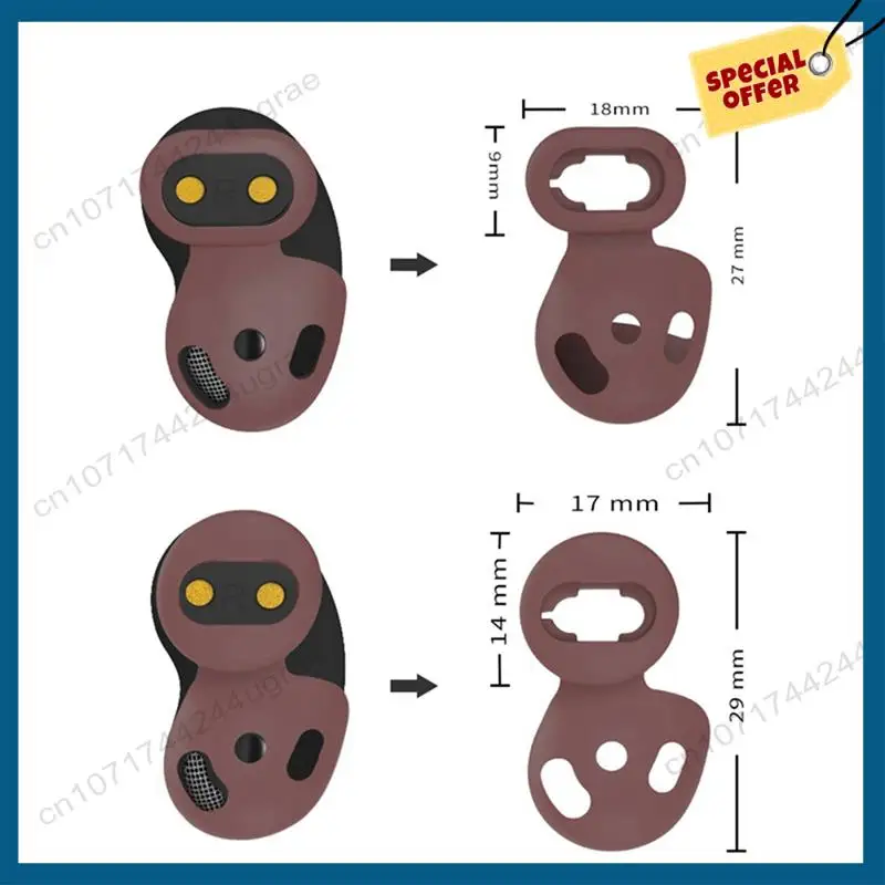 -A15I غطاء حماية لسماعات الأذن من السيليكون لهاتف Galaxy Buds Live 8 زوج من سدادة الأذن البديلة غير القابلة للانزلاق وسادة براعم الأذن #3