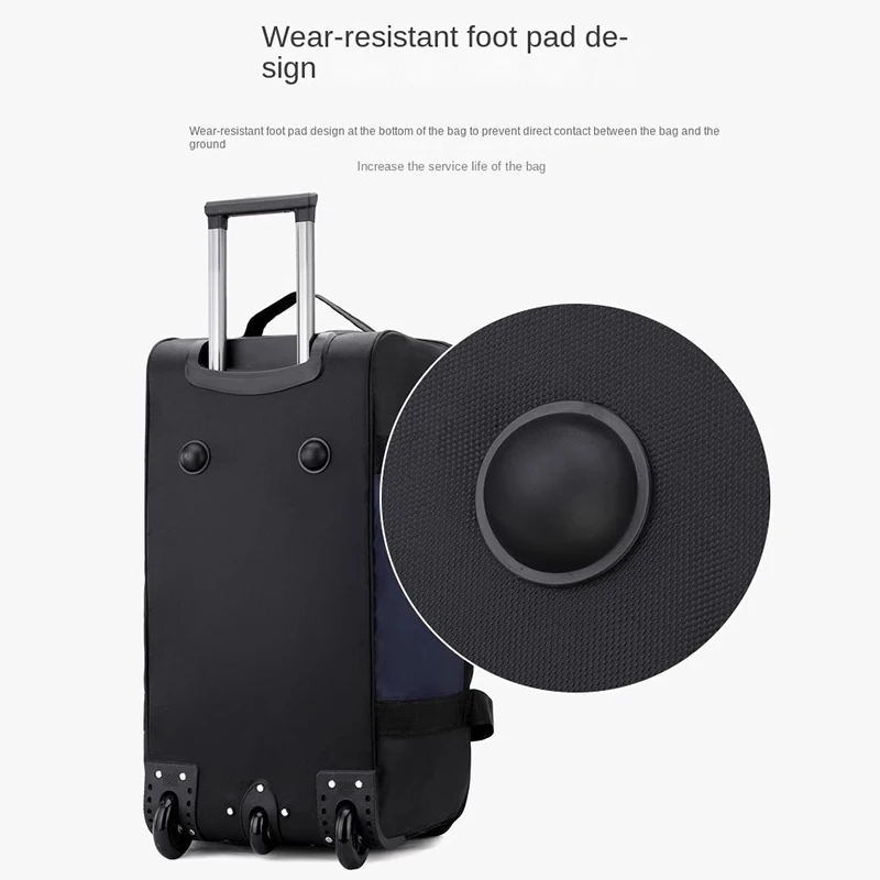 Oversized Handcarry Luggage Trolley Bags for Travel Expanded Duffel Bag Large Capacity Travel Bag Rolling Luggage Backpack