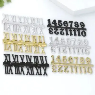 6 قطعة بلاط الأرقام الرقمية عالية الجودة ساعة ذاتية الصنع أرقام عربية ورومانية لملحقات إصلاح أجزاء ساعة الحائط #6