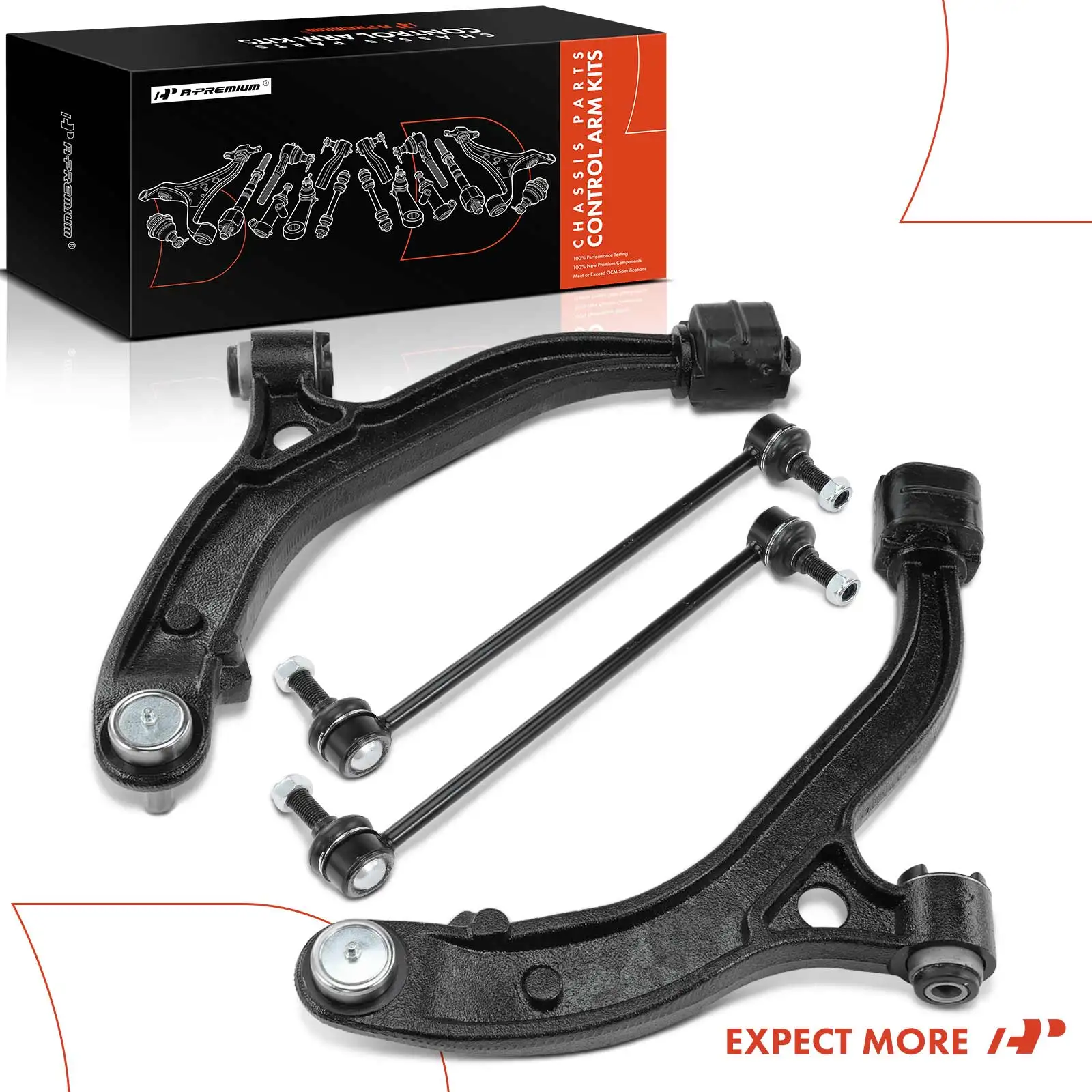 A-Premium 4x Front Lower Control Arm Ball Joint Sway Bar for Dodge Grand Caravan 1996-2000 Chrysler Town & Country 1996-2000