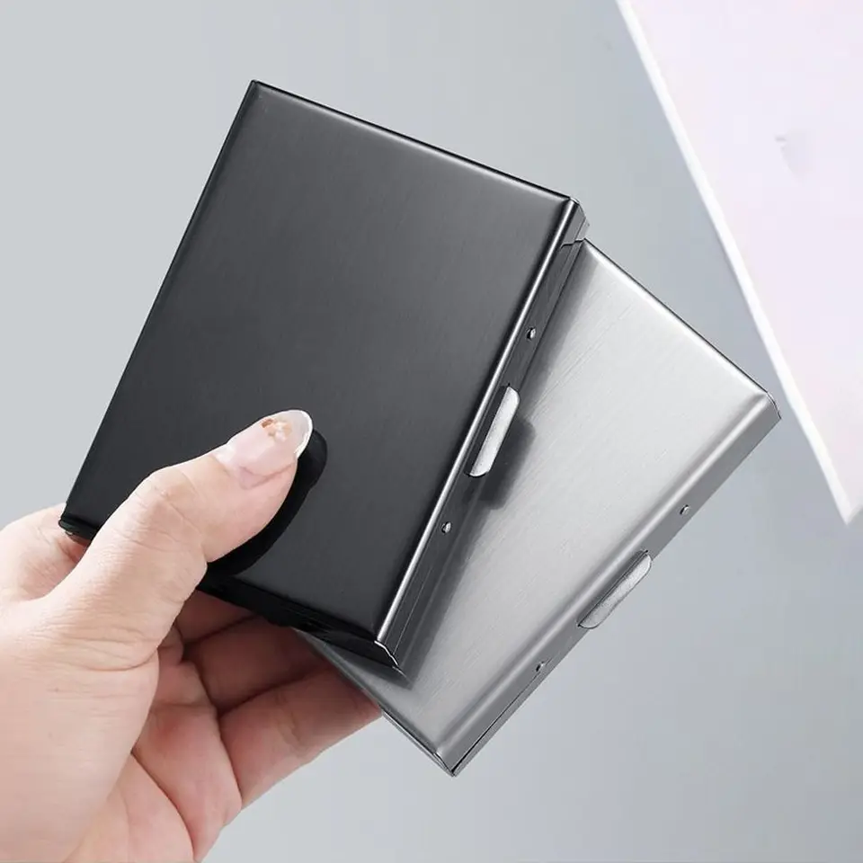 metal credit card sleeve Rimilak Holder,Mini Credit Card Wallet, Silver ID cards Wholesale Credit Card Wallet RFID