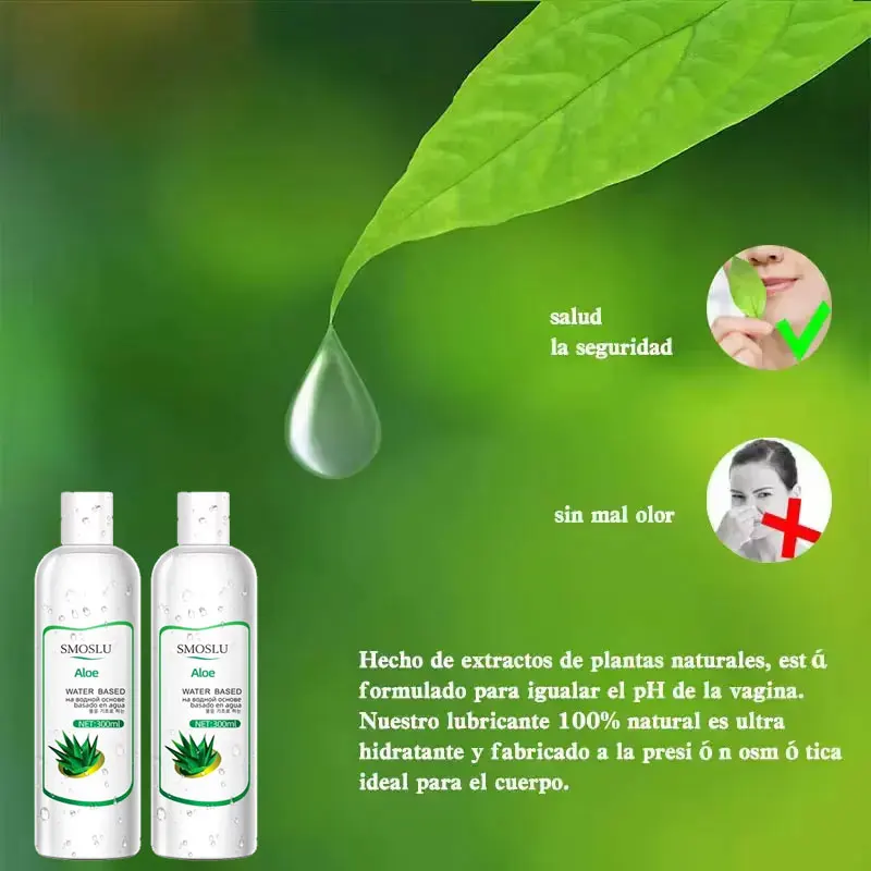 Aloe Lubricant for Smooth and Safe Sessions - 300ml Water-based Lube