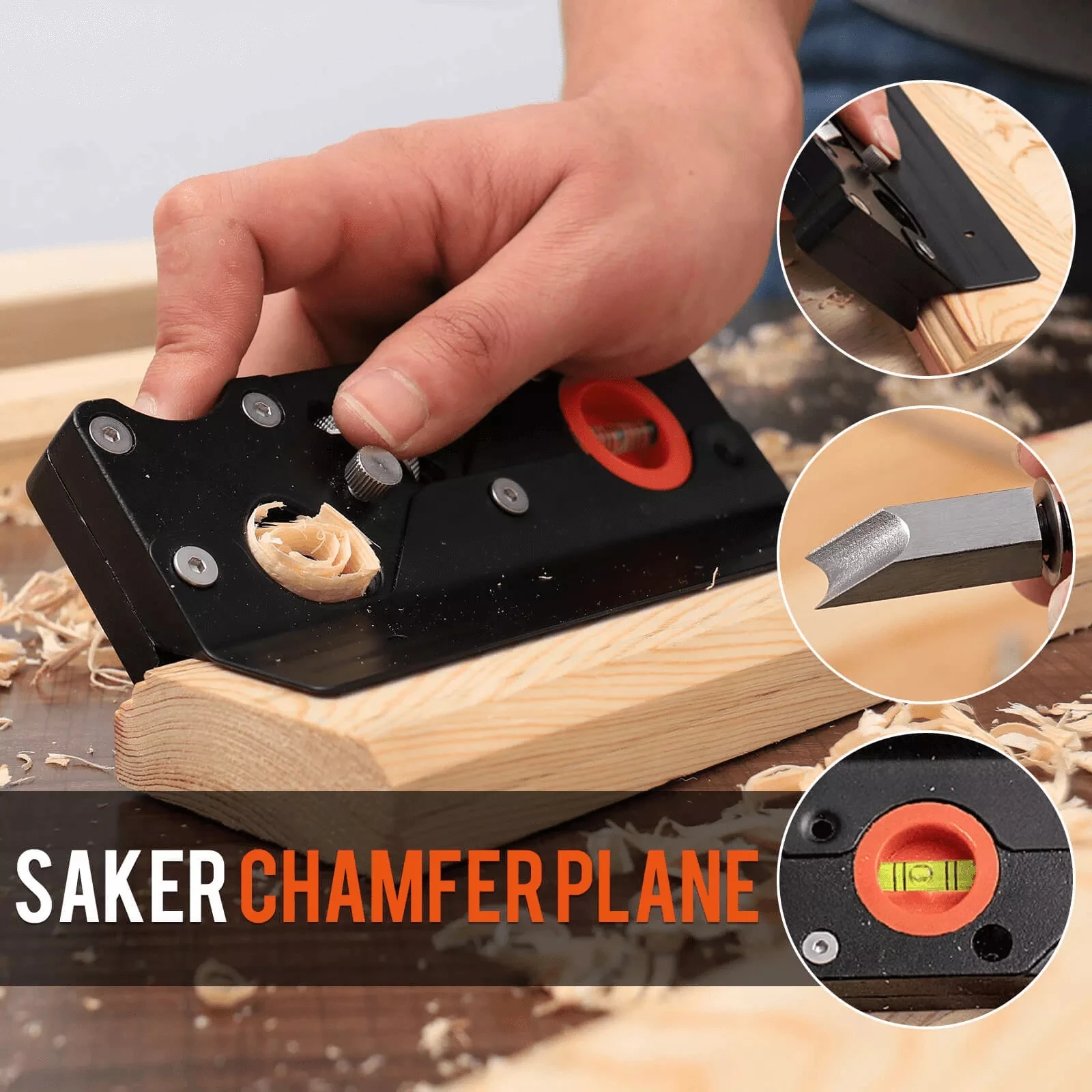 New Woodworking Edge Corner Plane 45 Degree Bevel Manual Planer Chamfering and Trimming Manual Planer Carpenter Hand Tool