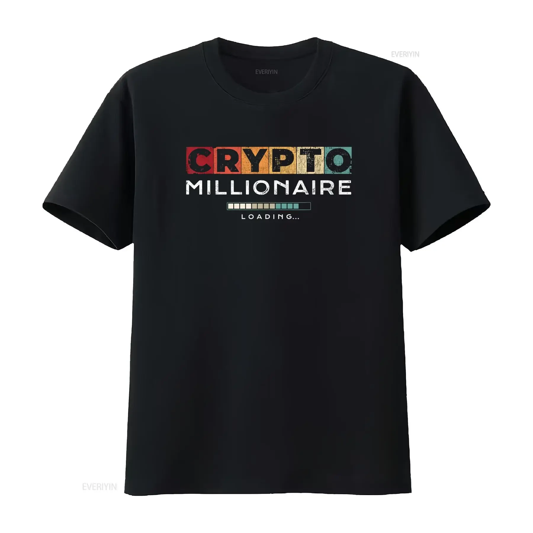 Crypto Millionaire T Shirt Vintage Bitcoin vintage Washed Versatile Breathable graphic Stylish Unisex streetwear