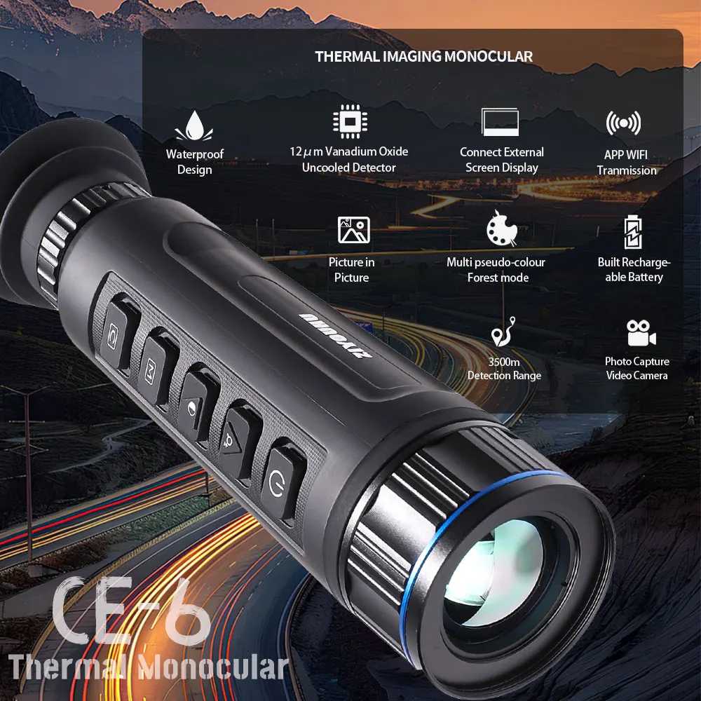 

New Product CE315/635 Thermal Imaging Image Enhancement Thermal Imaging Hunting Search WIFI Connection Monocular 384x288 640x512