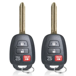 2 pcs For 2013-2018 Toyota RAV4 2014-2019 Toyota Highlander 2018-2019 Toyota Sequoia Remote Key Fob GQ4-52T, GQ452T Chip: H