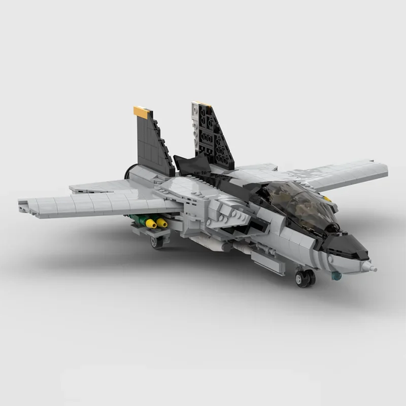 1068PCS Militare Grumman F-14 Tomcat Aerei Da Caccia Building Blocks MOC Carrier-Base Fighter Modello Mattoni Set Bambini Giocattoli Regali