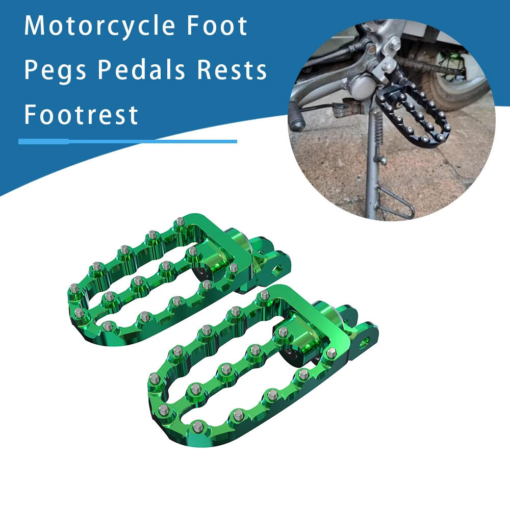 

Motorcycle 360° Adjustable Race Footrest Foot Pegs for Kawasaki KLR650 1987-2018 2017 KLR 650 Footpeg Wide Footrests Foot Pedal