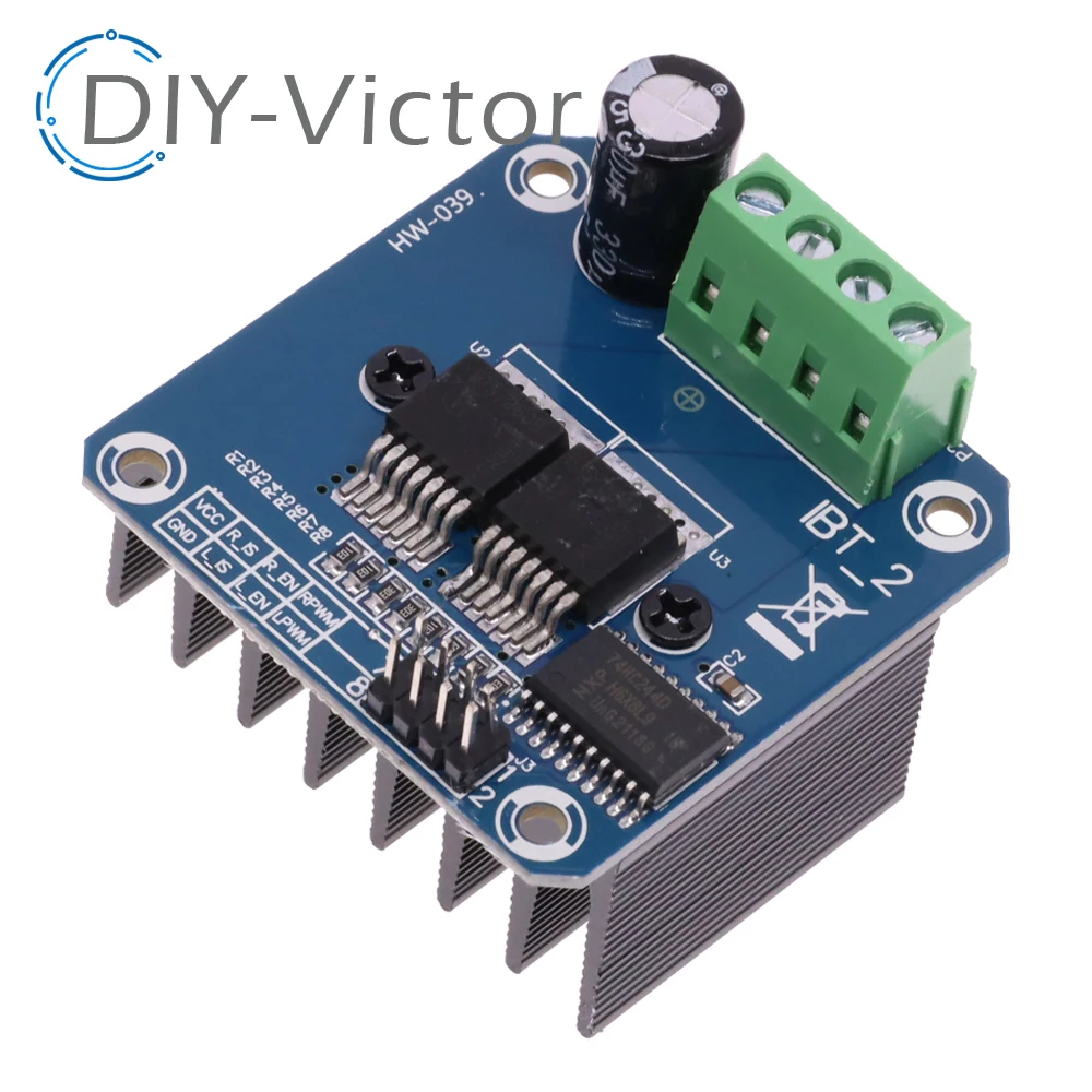 Podwójny BTS7960 moduł sterownika silnika krokowy BTS7960B DC 43A PWM silnik sterownik krokowy moduł H-mostek do inteligentnego samochodu Arduino