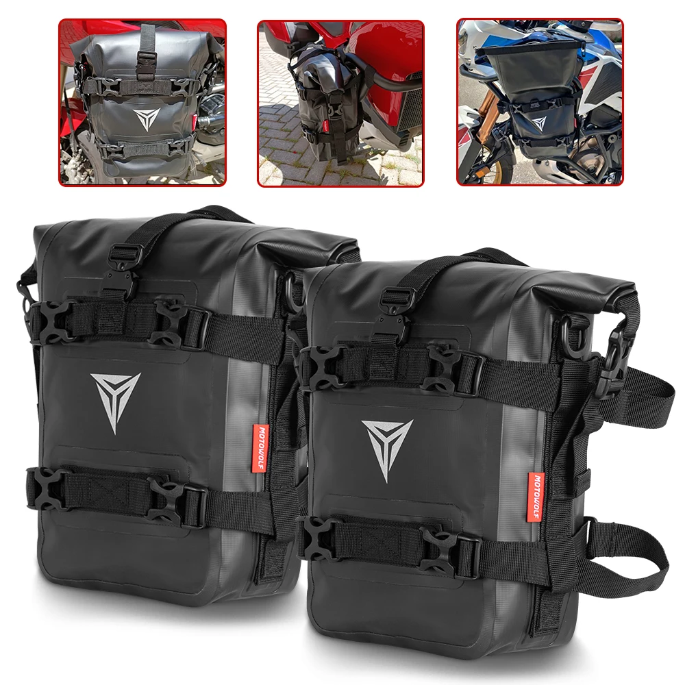 

Motorcycle Side Frame Crash Bars Bag Waterproof Saddlebag Tool Storage Bag For BMW R1250GS ADV R1250GS Motorcycle Bumper Bag