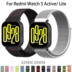 Nylon Loop Strap for Redmi Watch 5 Active Lite Correa Sports Bracelet Wristband for Xiaomi Redmi 5 Lite 5 Active 20/22mm band