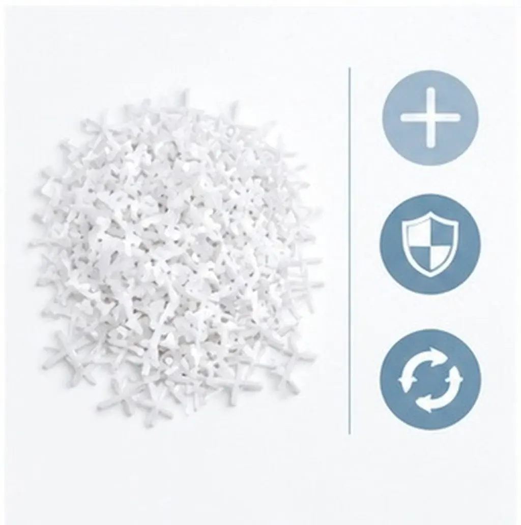 500Pcs Tile Spacers Plastic Cross Leveling Clips for Wall Floor Precise Alignment Tile Positioning Leveler Flooring Accessories