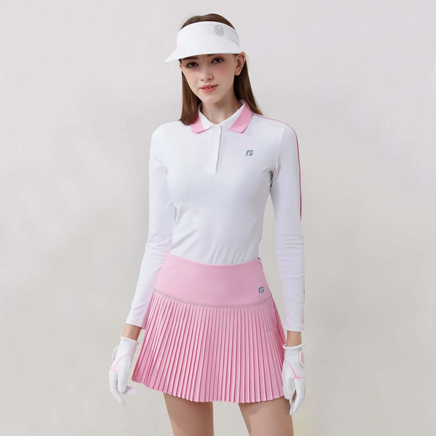 Golfist Golf Women Autumn Spring Suits Long-sleeve Polo Shirt Short Little Pleated Skirt Golf Tennis Women Sports Clothing