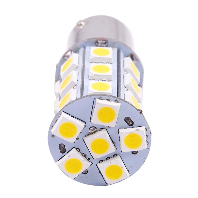 10X Warm White 27 SMD LED 1156 1141 1003 RV Camper Trailer lampadine interne
