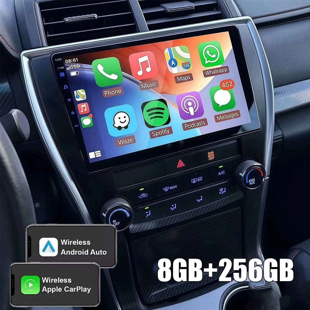 

Android 15 Carplay Auto For Toyota Camry 7 XV50 XV55 US Version 2015-2017 Car Radio Multimedia Player Navigation Stereo GPS DSP