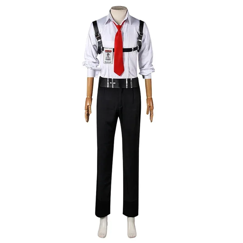 

Game Limbus Company Heathcliff Cosplay Costume Shirt Pants Tie Uniform Suit Men Women Halloween Party Carnival Role Play Outfits