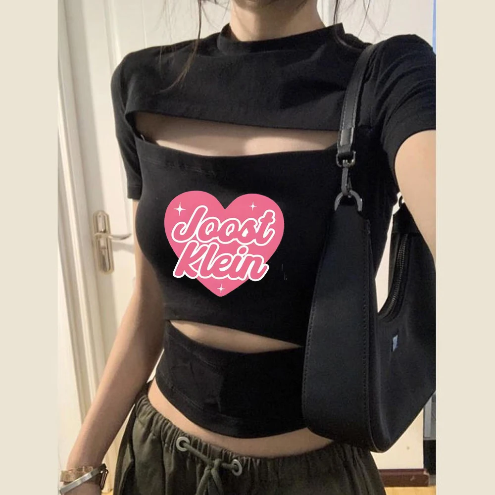 Joost Klein crop top ladies vintage streetwear alternative  party dollette top tees summer cheap clearance sales