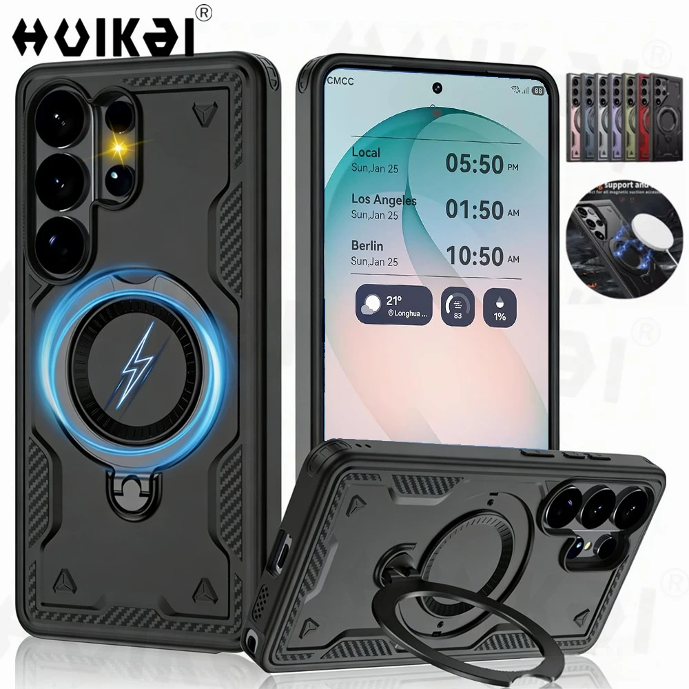Magnetische Hülle für Samsung Galaxy S26 Ultra Samsung S26 Plus S26 MagSafe Upgrade Drehbarer Ständer Schutz Kickstand Handyhülle