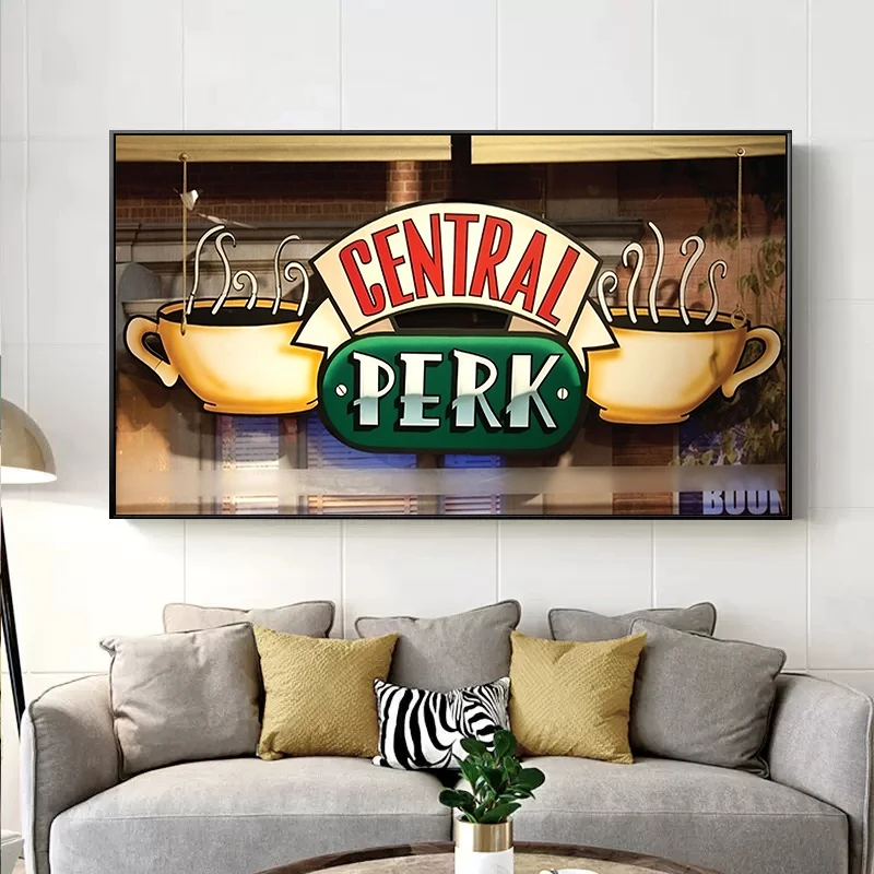 Classic TV Show Friends Central Perk Cafe Poster Print Canvas Painting Wall Art Picture for Living Room Cuadros Decoration