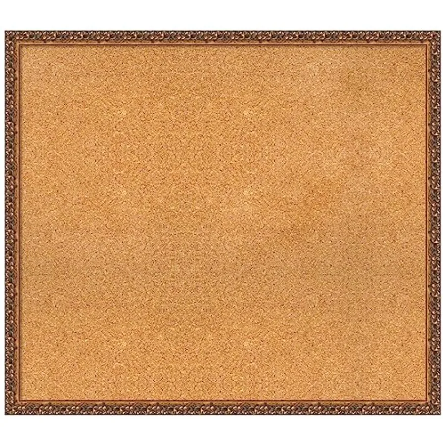 

Natural Cork Board for Wall 30x34 Vision Board with Bronze Frame Large Corkboard Office Decor for Home Organization Traditional