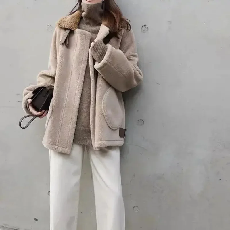 الخريف الشتاء عالية الرقبة المرأة سترة Vintage الأساسية الصلبة محبوك الكورية القمم عادية سليم البلوز البلوزات بسيطة شيك لاعبا