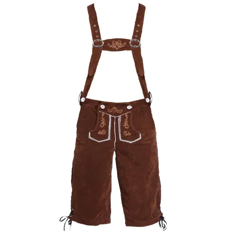 Qq28LQArman Oktoberfest Cosplay Men's Lederhosen Shorts Trachten Vestuário Bavarês Octoberfest Festival Beer C