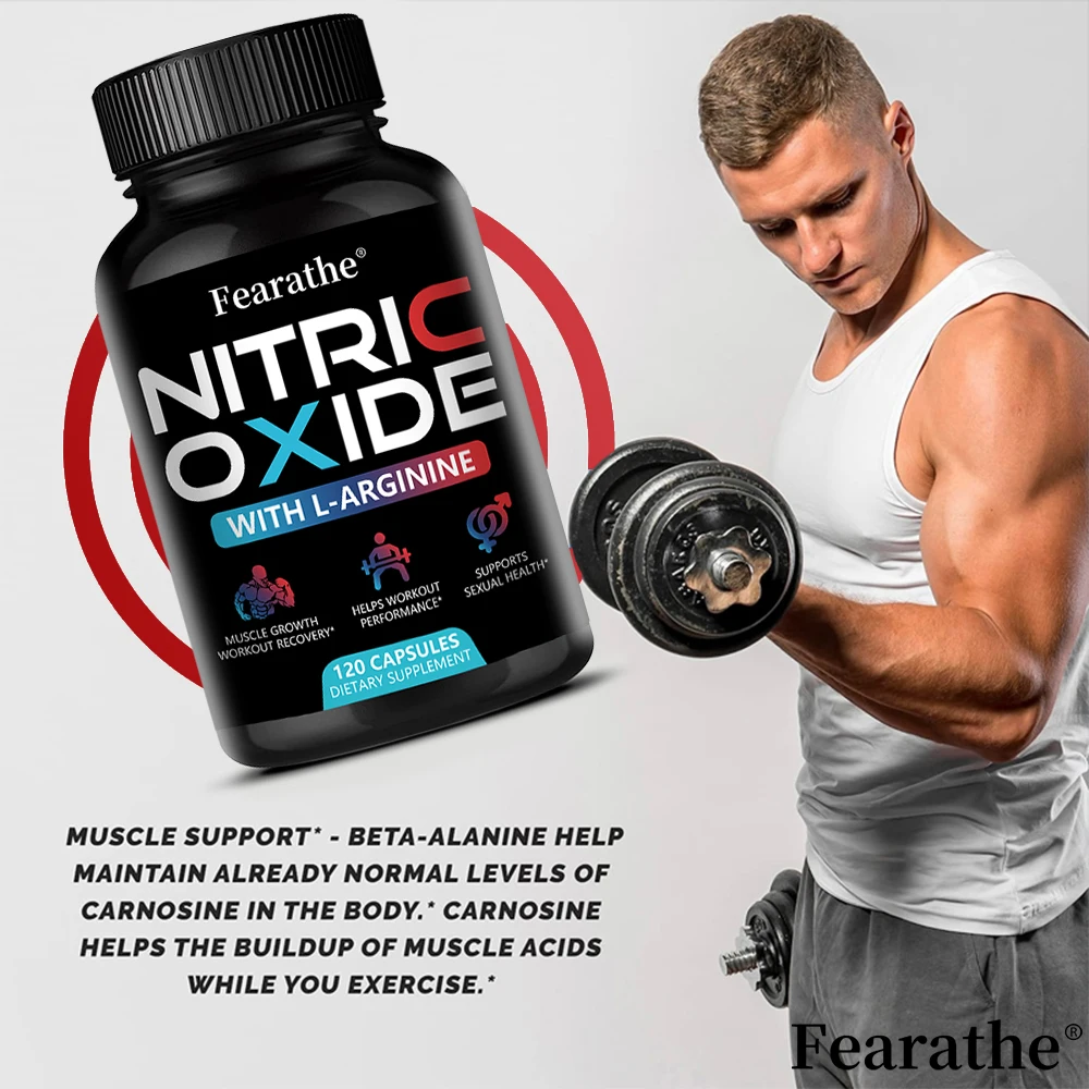 Premium Muscle Building Nitric Oxide Booster To Support Strength and Energy To Train Harder - 120 Capsules