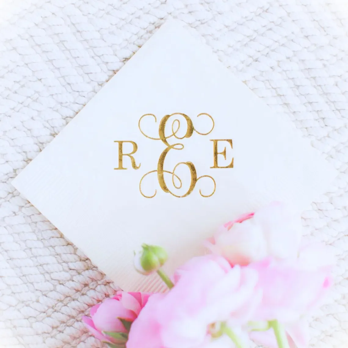 Custom Napkins Personalized Napkins Wedding, Custom Cocktail party Paper printed tableware initials logo bar Monogram wedding cu