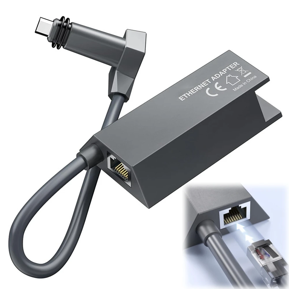 Ethernet Adapter for Dish Antenna Satellite Internet V2 Powerline Kit for RJ45 Wired External Network GEN2 Ethernet Adapter