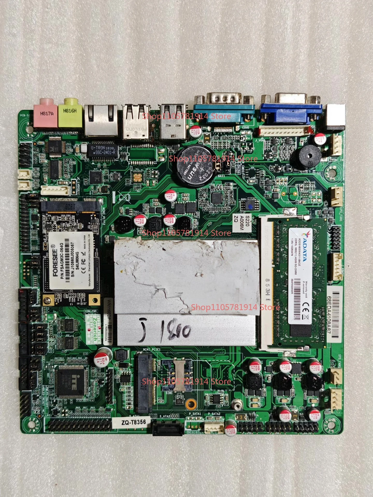 For ZQ-T8356 Main Board, Specification 17x17, J1800 Processor