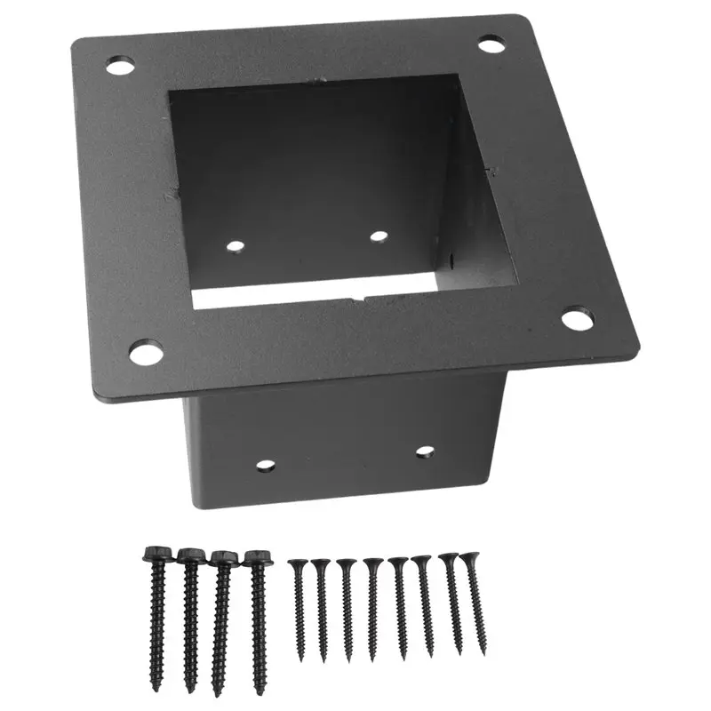 4X4 Inch (Actual:3.5X3.5Inch) Post Stainless Steel Flange Anchor Base With Screws For Deck Railing (1 Pack)