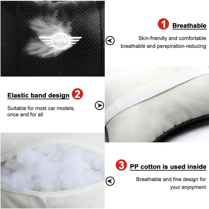 سيارة مسند الرأس بالمقعد السيارات شعار الرقبة وسادة سلع السيارات اكسسوارات السيارات لهوندا سيفيك XR-V HR-V مدينة أكورد أوديسي سبيور CRV #6