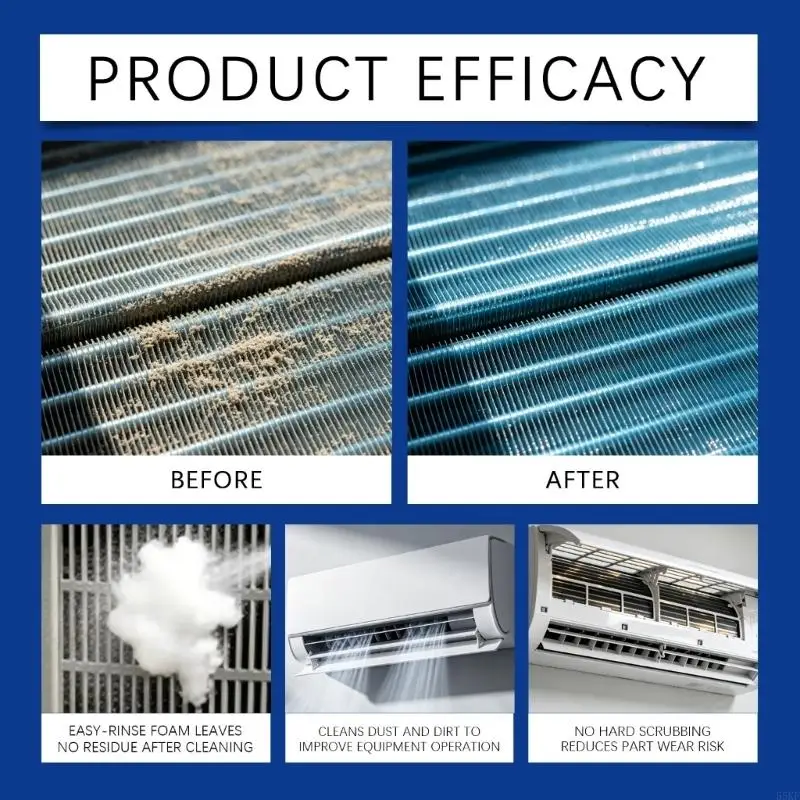 Professional Foaming AC Coil Cleaner 150ML Quickly Eliminates Molds And Improves Indoor Air Quality for Home Use 55KF