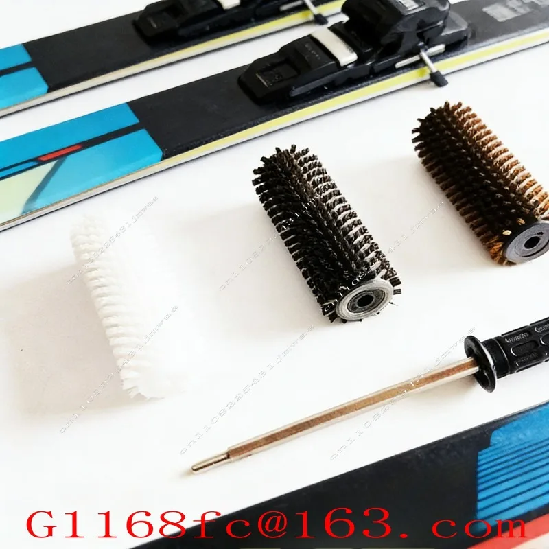 Snowboard Waxing Roller Brush, Polishing Roller Brush, Snowboard Waxing Set, Nylon Brush Horse Hair Brush, Copper Wire Brush