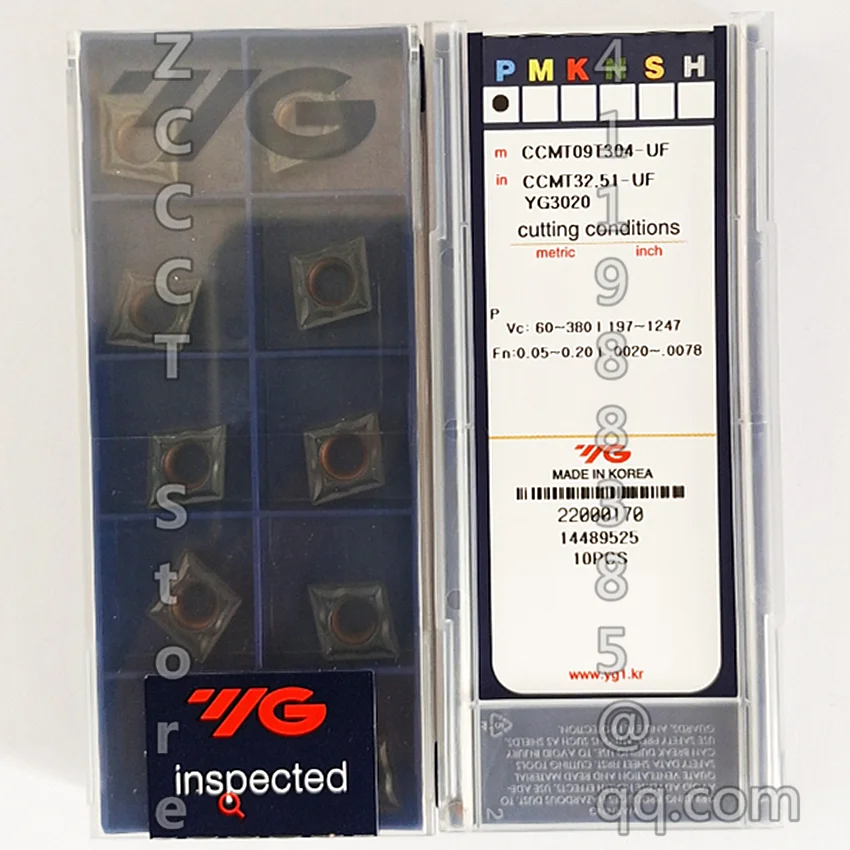 CCMT09T304-UF YG3020 CCMT09T304 CCMT32.51 CCMT09T304-UF Original YG YG-1 Carbide Inserts CNC Turning Inserts Lathe Cutter Tools