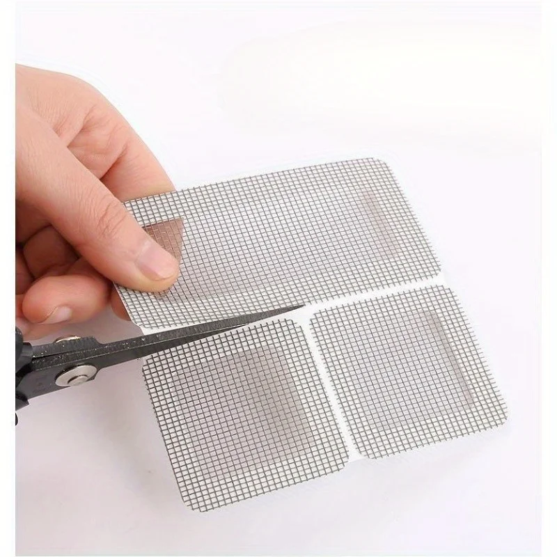 10pcs Self-Adhesive Window Screen Repair Patch Kit, Cuttable Door and Window Mosquito Repellent Patches,Screen Door Mesh Patch