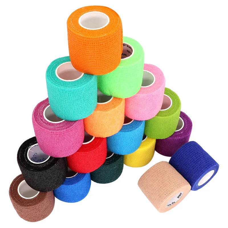 18 Colour Elastic Bandage Sports Protector Athletic Supporter Self Adhesive Vet Wrap Elastoplast For Knee Finger Ankle Palm