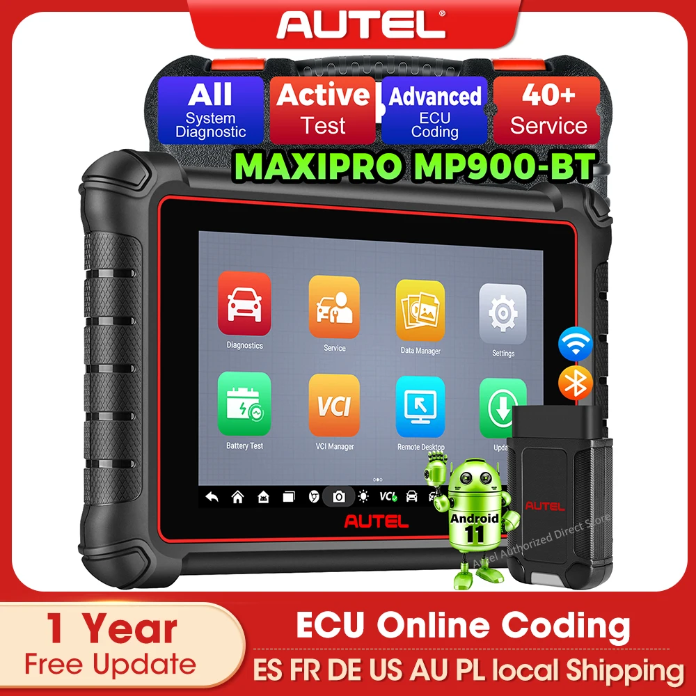 Image of Autel MaxiPRO MP900-BT MP900BT OBD2 Diagnosegerät Automotive Scanner ECU-Codierung Bidirektionales Scan-Tool CAN FD DoIP Verbesserte Version des MP900