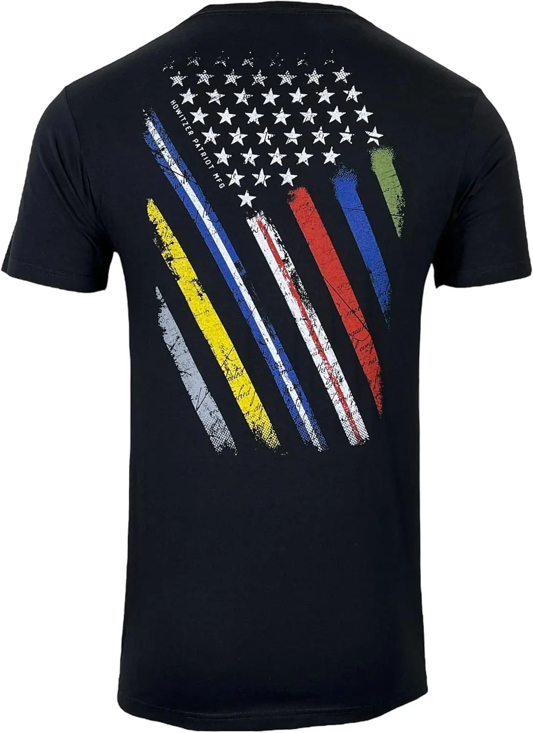 Howitzer Style Men's T-Shirt Honor Flag Military Grunt MFG