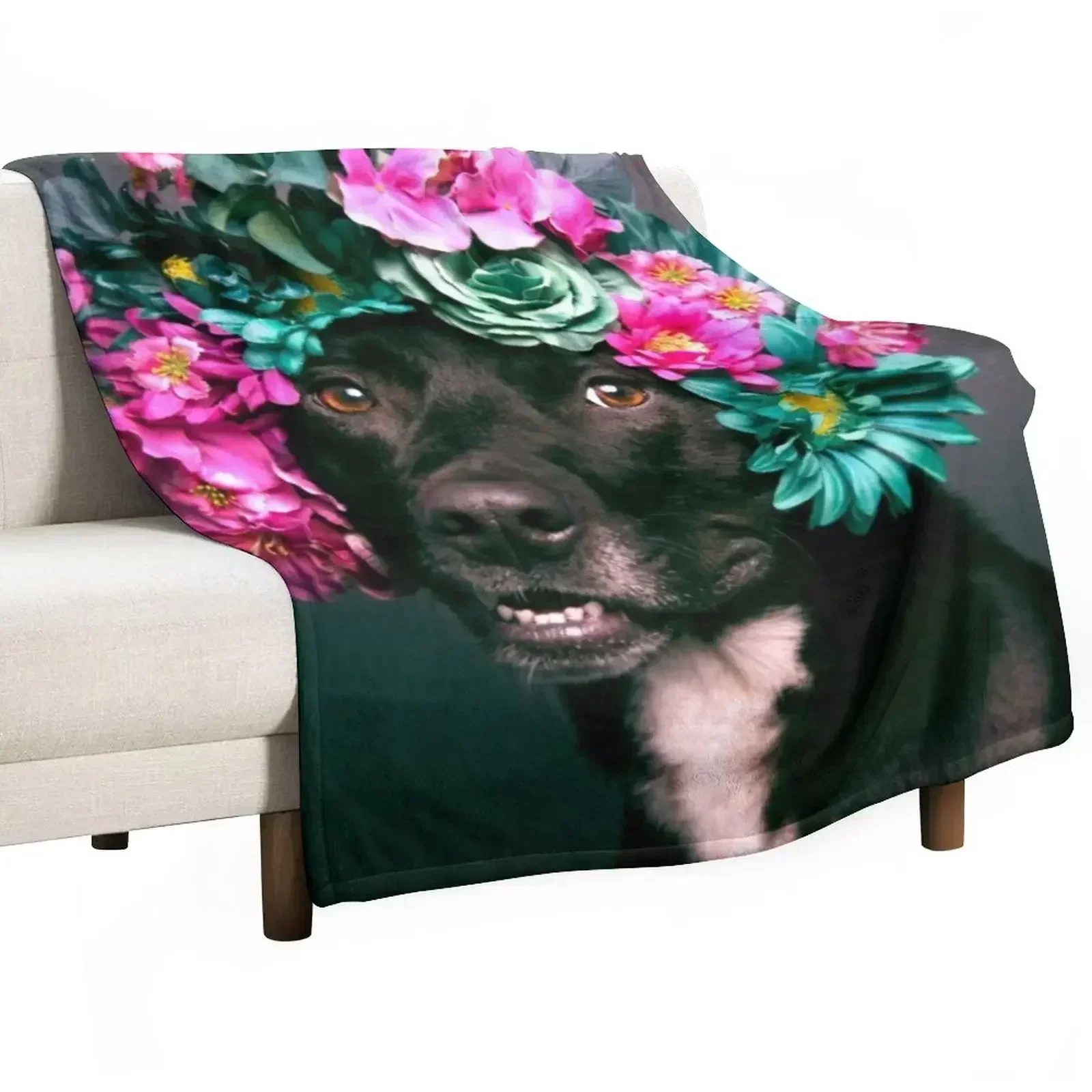 Flower Power, Kaylee Throw Blanket Warm Plush Fuzzy Blanket for Living Room