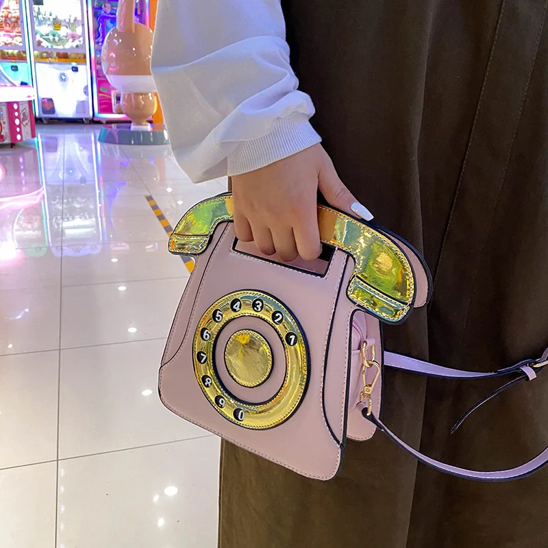 2021 New Women\'s Party Bag Leather Fashion Purses and Handbags Ladies Unusual Hip Hop Bag Cartoon Cute Shoulder Bag Woman