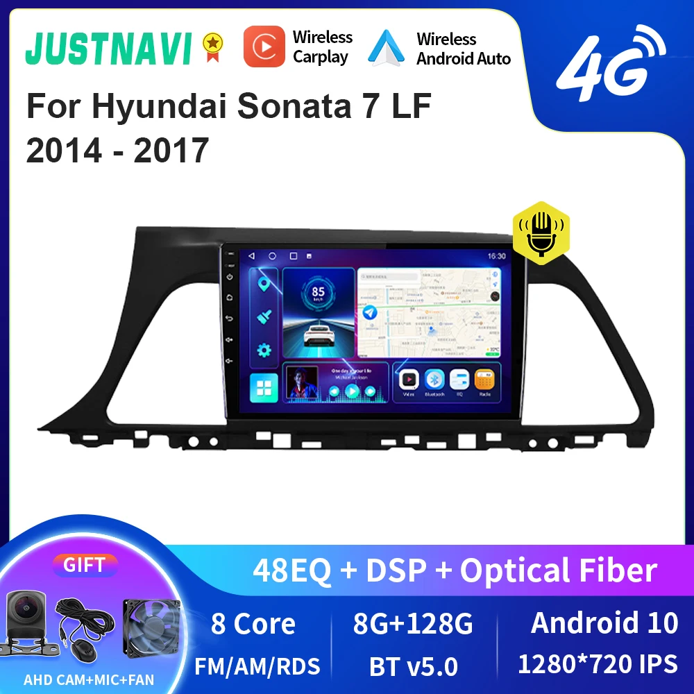 

JUSTNAVI QT10 For Hyundai Sonata 7 LF 2014-2017 Radio Multimedia Video Player Android 4G Carplay Autoradio 2Din GPS Navigation