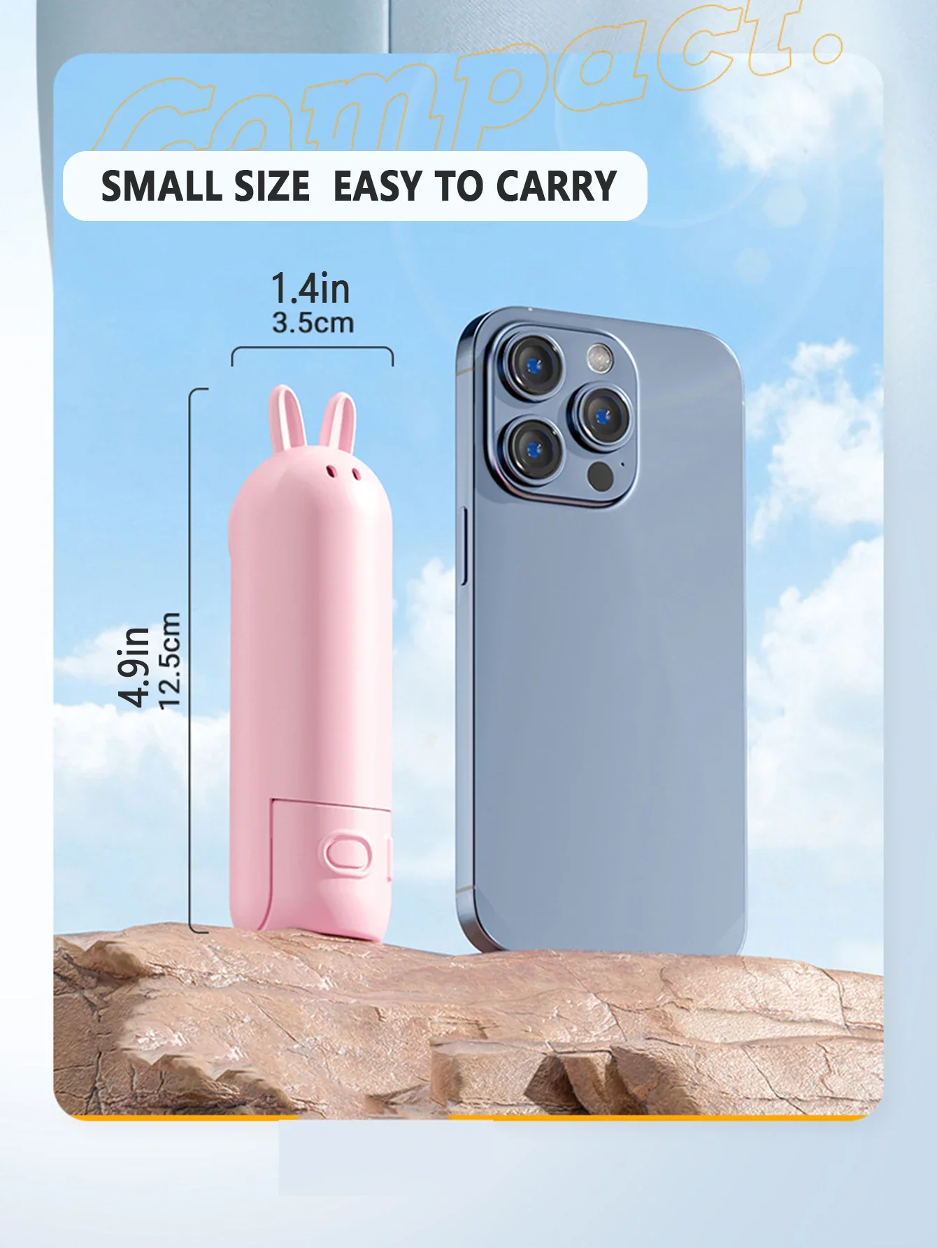 مروحة محمولة قابلة لإعادة الشحن، هدية مروحة صغيرة محمولة على سطح المكتب