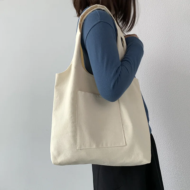 Bolso de compras de lona para mujer, bolsa de supermercado plegable, estética personalizada, reutilizable, ecológico