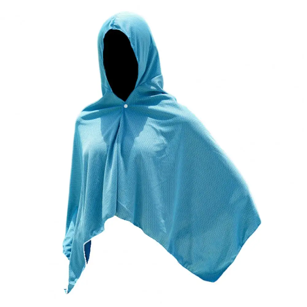 Sun Protection Cloak Sun Protection Poncho Hooded Cape Lightweight Uv Shield Beach Cover Windproof Summer Shawl Arm Sleeve Cloak