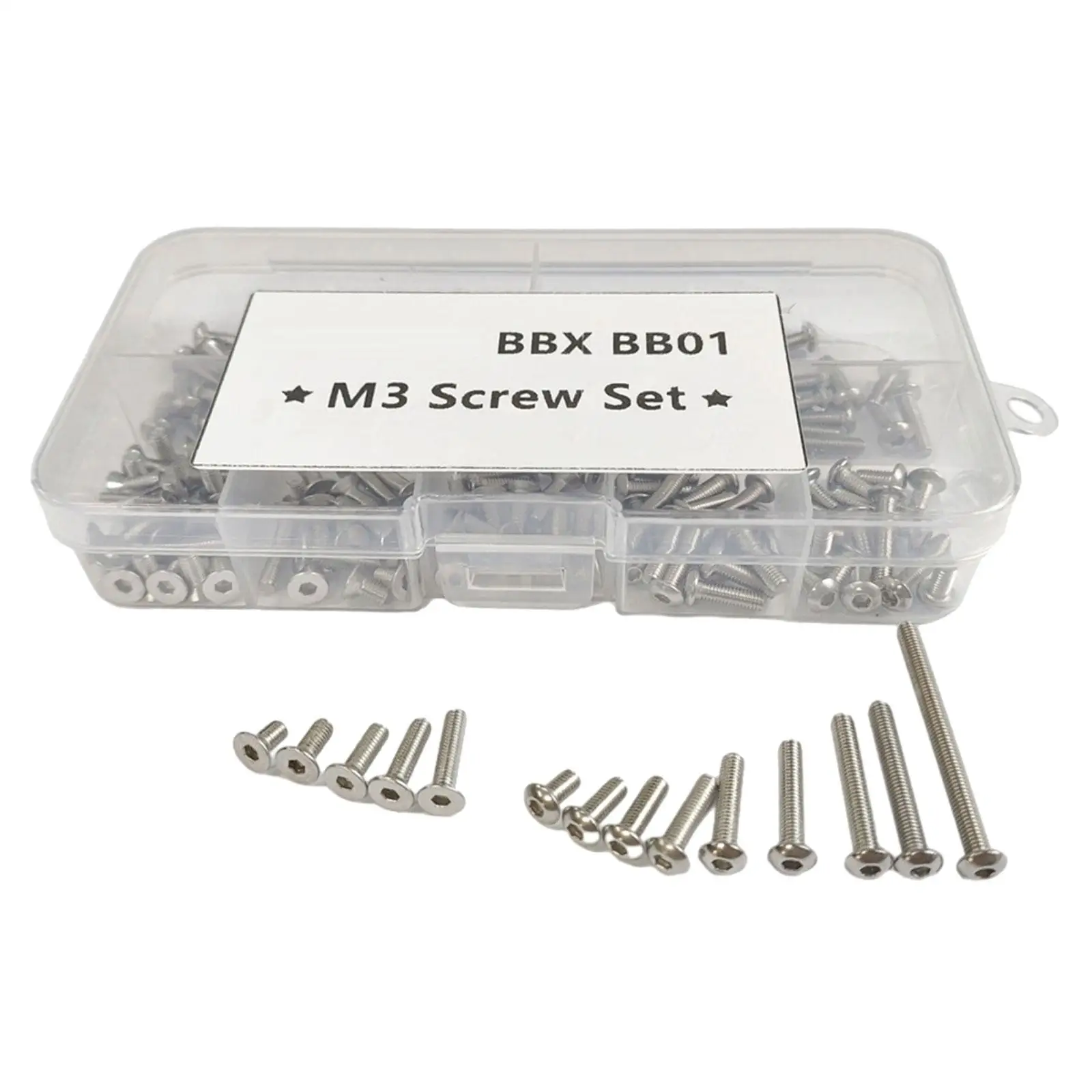 120 Pieces RC CAR M3 Screws Kits DIY Accessory for BB01 RC Car Truck Sturdy RC