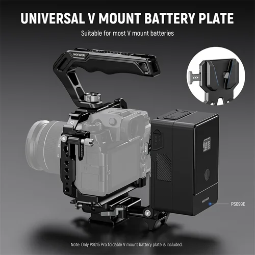 Imagen 2 del producto NEEWER-placa de batería plegable con montaje en V, equipo de vídeo ligero para cámara DSLR para jaula de batería de montaje en V SmallRig, cardán DJI RS4 RS3